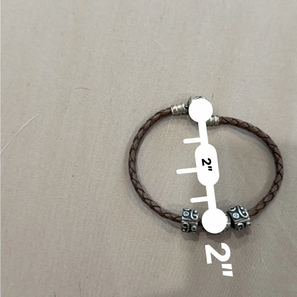 Pandora Brown and Silver Bracelet - Picture 2 of 2